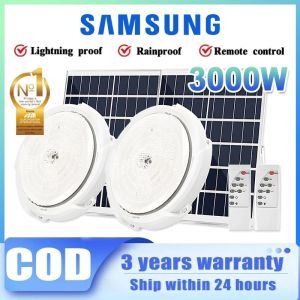 SAMSUNG Solar Ceiling Light 3000w Indoor Light Emergency IP67 Waterproof Outdoor Brightness
