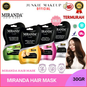 𝗝𝗨𝗡𝗞𝗜𝗘 𝗠𝗔𝗞𝗘𝗨𝗣 -Masker Rambut Keratin Miranda Hair Mask Smootihing 30gr Perawatan Rambut