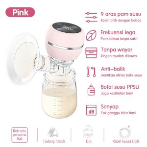 Electric Breast Pump 2pcs 27MM Breast Pump(4 Modes x12 Levels) USB Hands-Free BPA-Free Wireless Breast Pump
