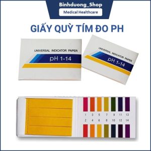 Giấy Quỳ Tím Thử Độ pH Thang Đo Từ 1 Đến 14 Tép 80 Miếng (Kèm Bảng Màu)