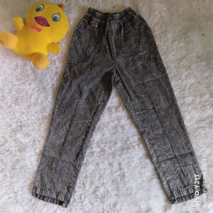 Celana baggy pants snow bahan semi jeans untuk anak usia 6-9 tahun