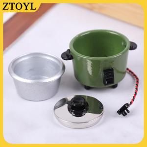 ZTOYL 1 chiếc nồi cơm thu nhỏ Nhà búp bê 1:12 phụ kiện nhà bếp đồ chơi trang trí
