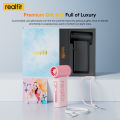 Realfit T1 mini fan rechargeable long-lasting handheld fan 199 wind speeds for fast cooling equipped with high-speed turbine motor portable handheld fan. 