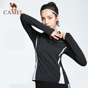 Camel long-sleeved womens T-shirt sports casual comfortable tops