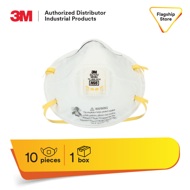 3M™ Particulate Respirator 8210V, N95 (Valve) (10pcs/box) | Lazada ...