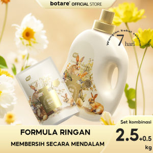【Botol 2.5kg + Pek 500g】BOTARE Rose Liquid Detergent Sterilizing and Removing Mites Long-lasting Fragrance