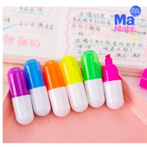 ปากกาไฮไลน์เม็ดยาแท่งเล็ก พกพาสะดวก พกไปได้หลายสี สุ่มสีไปให้ ถูกมาก พร้อมส่ง/PEN-026