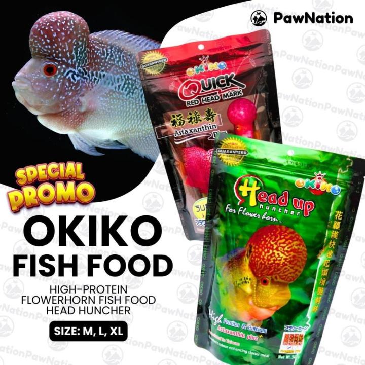 Okiko Flowerhorn Fish Food Platinum / Quick Red / Head Up Floating