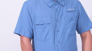 Summer Mens UPF 50+ Fishing Shirts Lightweight Breathable Short Sleeve Cargo Shirt Button Down Tactical Shirts Workout2026