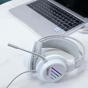 Built-in Wired Over-Ear Headphones Noise Cancelling for Laptop Tablet Phone Live Streaming Dual-Use with Microphone Huaqiangbei