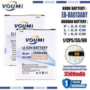 VOUMI EB-BA013ABY Baterai Battery Double IC Power high Capacity Compatible Hp Samsung A01 Core / M01 Core