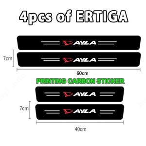 PRINT CARBON 3D MOBIL DAIHATSU AYLA PRINT ANTI GORES MOBIL AYLA 4 PCS