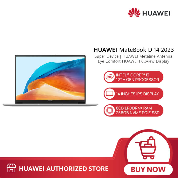 HUAWEI MateBook D 14 2023 Laptop | 12th Gen Intel® Core™ i3 | 8GB+256GB ...