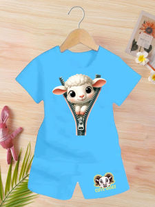 setelan anak 1-8tahun/set anak bisa cod/setelan anak motif cute/lucu/trend/set motif cute goat