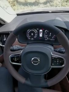 Kaly Hand Stitched Non-slip Car Steering Wheel Cover for Volvo XC60 XC90 XC40 V90 S90 S60 Custom Genuine Leather Car Interior 5Y6Z3