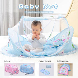 4 in 1 Kelambu Bayi Lipat Mosquito Net Praktis Dilengkapi Dengan Paket Musik Bahan Tebal Tidak Mudah Robek Kelambu Kasur Lipat