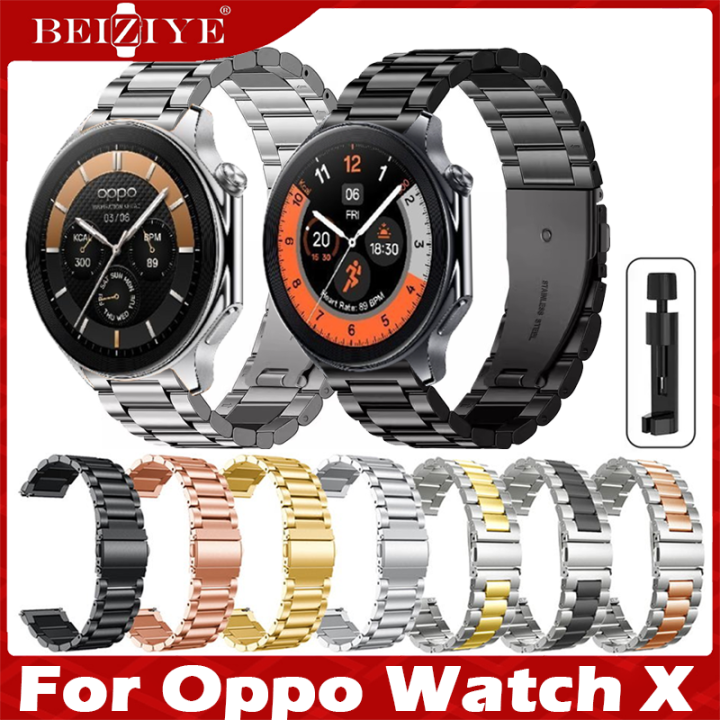 Dây Đeo Bằng Thép Không Gỉ Cho Oppo Watch X Dây Đeo Đồng Hồ Thông