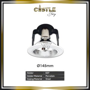 Adjustable Downlight Casing 4inch 6inch Down light Fitting E27 White suitable for every type of LED Bulb Changeable Down