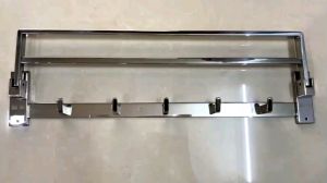 Giá cheo khăn đôi có móc gập lên xuống  Inox 304 cao cấp sang trọng.