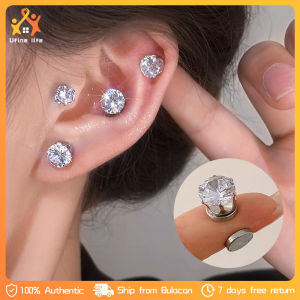 1pair Classic 6 Claw Magnetic Earrings Stainless Steel Fashion Jewelry for Men/Women Non Pierced 4mm