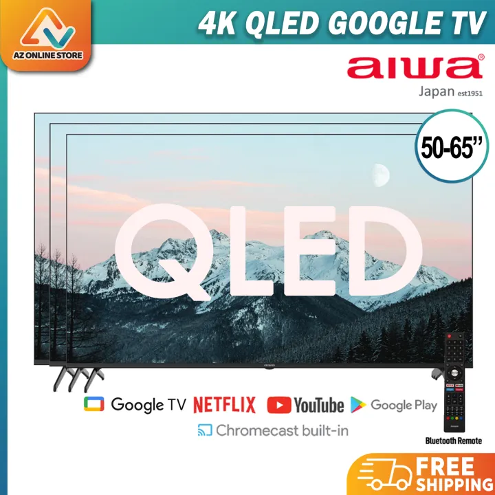 AIWA 50" 55" 65" (120HZ) TV | 4K QLED Google TV | Smart TV I 50 inch | 55 inch | 65 inch I Google Smart TV I Quantum Colors | Google Playstore | Inbuilt