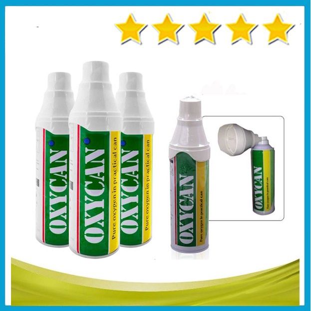 Oxycan Oksigen Portable 500 cc | Untuk Sesak Nafas Atau Asma | Tabung Oksigen Kecil Sekali Pakai