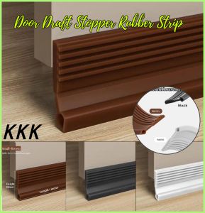 stock.KKK 1pcs Door Bottom Seal Strip Adhesive Under Door Silicone Sweep Door Draft Stopper Rubber Strip
