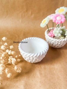 Chậu Hoa Tròn Đan Lưới Mini Đẹp Nhiều Màu Hũ Đựng Nến Thơm Lọ Chum Trang Trí Sen Đá Tiểu Cảnh DIY