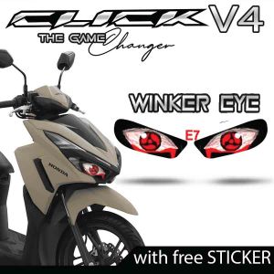 GAME CHANGER CLICK V4 WINKER EYE STICKER/TRANSPARENT/TRANSLUCENT VNYL LAMINATED MATERIAL/REFLECTORIZE/MACHINE CUT