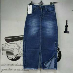 BISA COD - ROK JEANS KEKINIAN // ROK JEANS SCTREET DAN MELAR // ROK DENIM WANITA // ROK SPAN JUMBO