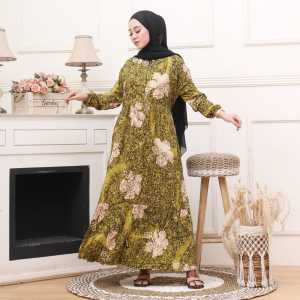 Gamis Rayon Premium Lengan Panjang Model Terbaru 2022 Disya Fashion