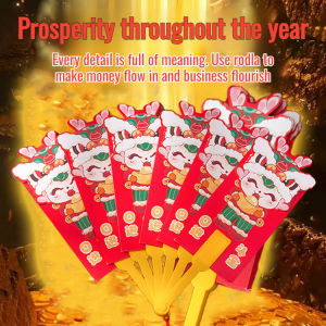 Red Envelope Delicate and Smooth Traditional Tassel Pendant Large Capacity and Heart-warming