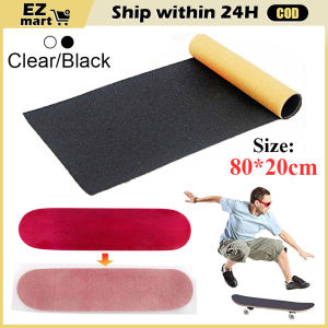 【Fast Shipping】 Longboard Skateboard Sticker Sandpaper Clear Skate Scooter Sandpaper Sand Sticker Skateboard Thickened Grip Tape Protection 307A-Skateboard-Sticker