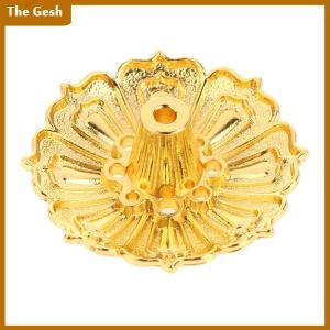 [The Gesh] ธูปหอมผสมบัว1ชิ้นที่ใส่ในบ้านแบบชาวพุทธแผ่นธูปไม้จันทน์ขดลวดฐานวัดที่ละเอียดอ่อนของตกแต่งบ้าน