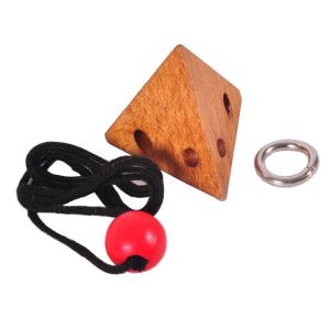 RUEBLOOMF Toy For Children Unlock Toy Rope Ring Puzzle Game 3D Developmental Toys Wooden Wooden Puzzle Thinking Games Intelligent Unlock Toy IQ Unlocking Toys