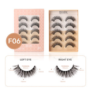 IMAGIC Waterproof 3D Fake Eyelashes Long Lasting Eye Makeup Tool 5 Pairs