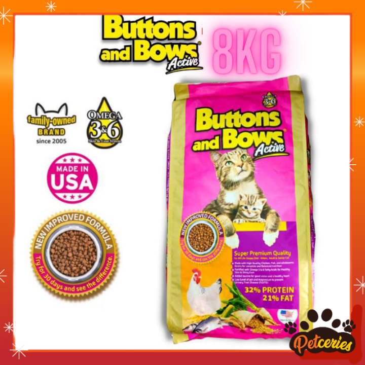 Buttons And Bows 8kg For Kitten Adult Cat Food Chicken Fish Reflex buttons-and-bows-8kg-for-kitten-adult-cat-food-chicken-fish-reflex