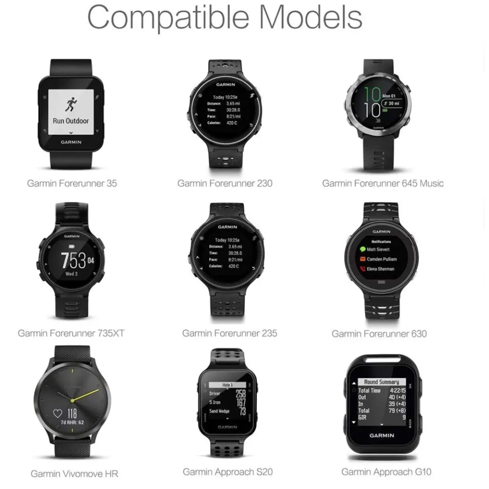 Charger for Garmin Forerunner 35 230 235 630 645 Music 735XT