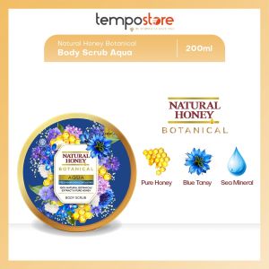 Natural Honey Botanical Body Scrub 200ml - Aqua [1pcs] - Exp : 06.2027