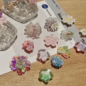 💕 Store opening 💕 Dopamine Handcrafted Beaded Jelly Shoes Sandals Accessories DIY Decor Shoe Flower Slippers Colorful Buckles Fashion Girls Gift