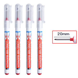 6PCS Multifunction 20mm Deep Hole Long Tip Head Markers For Metal Perforating Pen Waterproof Bathroom Woodworking Decoration