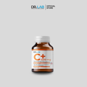 DR.LAB C+ ผลิตภัณฑ์เสริมอาหาร วิตามินซี 3 ชนิด Vitamin C 1000mg ดูดซึมได้ดี สูตรอ่อนโยน ไม่ระคายเคืองกระเพาะอาหาร
