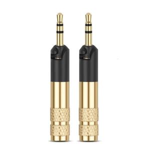 2Pieces 2.5mm 3 Pole Stereo Jack Earphone Plug Adapter for HD558 HD518 HD598 Headset DIY Connector