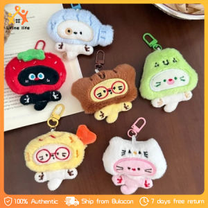 Cute Plush Animal Keychain Cartoon Kitten Keychain Bag Hanger Versatile Backpack Ornament Girls Gift