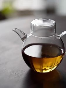 Sacesr 200ML Transparent Glass Teapot High Temperature Resistant High Borosilicate Glass Teapot Living Room Decoration Glass Teapot 2Z6B7