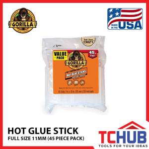 Gorilla Hot Glue Sticks - Impact Tough/Incredibly Durable/45 Sec Working Time/Weather Resistant/All Temperature/Versatile/Craft & DIY Full Size (45 Count)