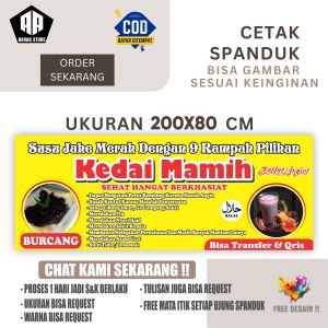 Cetak Spanduk Cetak Banner SUSU JAHE MERAH MANFAAT SUSU JHE MERAHUkuran 200X80 Bisa Request