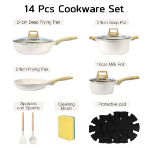 GIPP®Nonstick Cookware Set PFOA Free Fits All Stovetop Sets (13 Pieces)