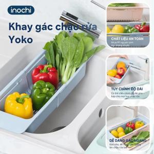 Rổ Rửa Rau Gác Chậu Co Giãn Inochi Yoko – Khay Lọc Nước Rau Củ Bồn Rửa Chén – Rổ Nhựa PP An Toàn Không BPA