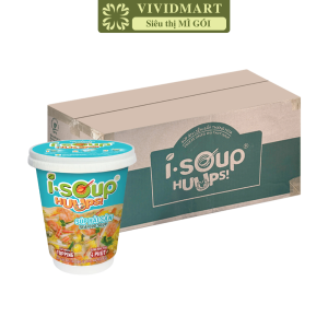 [THÙNG 30 LY] - NFC - Súp ly I-Soup Huups! 3 vị: Hải sản Gà táo đỏ Nấm yến mạch Isoup Huups súp ăn liền Isoup Huups (12-24g/ly)